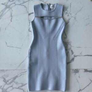 XS Herve Ledger bandage mini dress